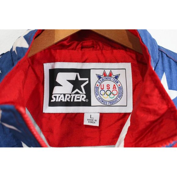 Vintage USA Olympic Flag Starter Zip Light Jacket - Picture 4 of 6